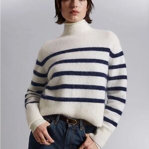 Cropped Mock Neck Knit Sweater